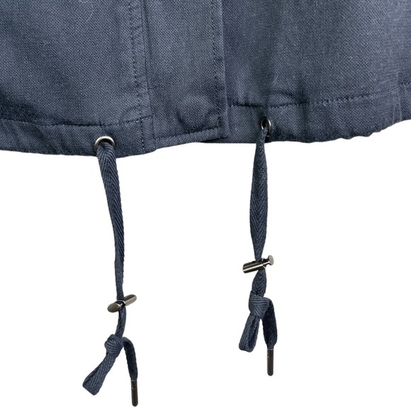 Liver Pool Women's Jacket Coat Long Sleeve Blue Zip Snap Moto Army Boho S NWT - Picture 7 of 9